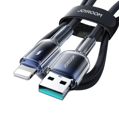 5. Joyroom S-A42 Crystal-Clear Serie 3A USB-A – Lightning Kabel 1,2 m – Schwarz
