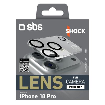 2. SBS Vollkamera-Linsenschutz aus gehärtetem Glas für iPhone 18 Pro