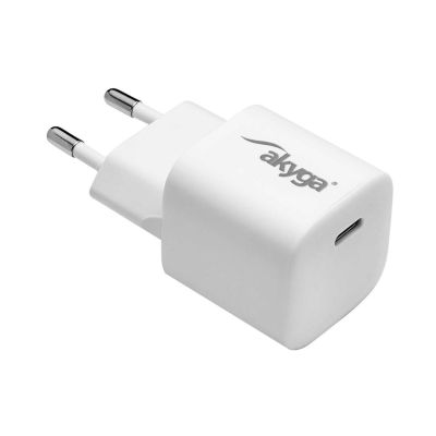AKYGA Wandladegerät 25W USB-C PD GAN 5-12V / 2,08-3A Weiß AK-CH-22