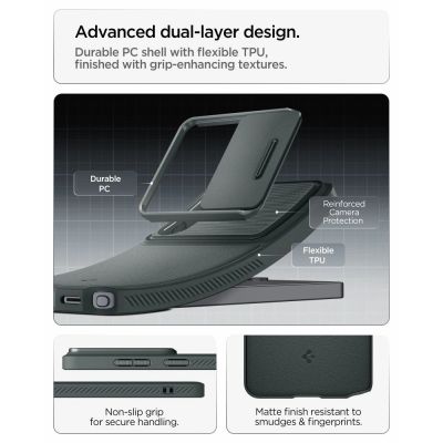 7. Spigen Optik Armor Schutzhülle für Samsung Galaxy S26 Ultra – Grün