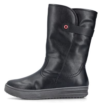 3. Rieker L2580-00 kurze gefütterte schwarze Damenstiefel