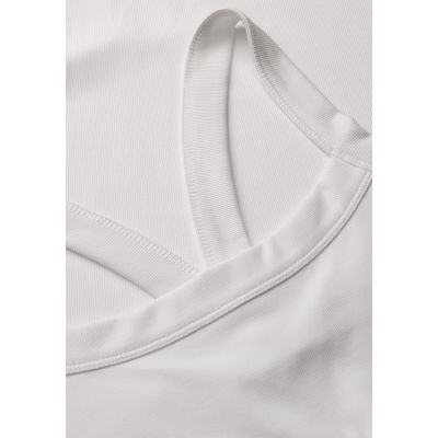 7. CASALL Damen Sporttop mit definiertem Rippstrick, Weiß