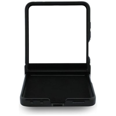 6. Guess Magnetische Ringständer-Hülle mit genarbtem Classic Logo und MagSafe-Design für Samsung Galaxy Z Flip 8 – Beige