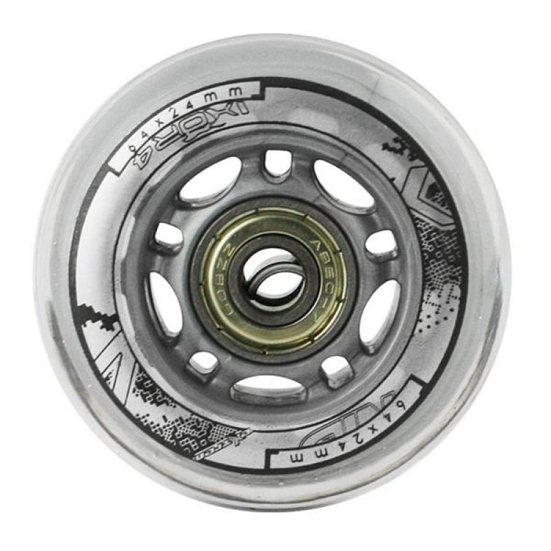 4. PU 64x24 82A TRANSPARENT (4 Stück) + ABEC-7 (8 Stück) NILS EXTREME SET