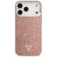 3. Guess Glitzer-Dreieck-Logo MagSafe Hülle für iPhone 17 Pro Max - Pink