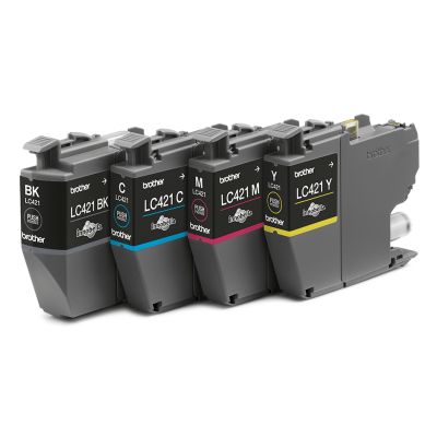 8. Brother LC-421VAL Tintenpatronen PagePack, 4 Stück, Original Standardreichweite, Schwarz, Cyan, Magenta, Gelb
