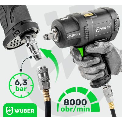 8. Pneumatischer Schlagschrauber 1560 Nm W33220 WUBER