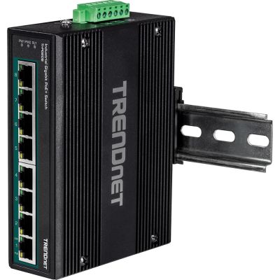 7. TRENDnet Industrie-Switch 8-Port Gigabit PoE+ 24-56V DIN-Schiene