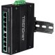 7. TRENDnet Industrie-Switch 8-Port Gigabit PoE+ 24-56V DIN-Schiene