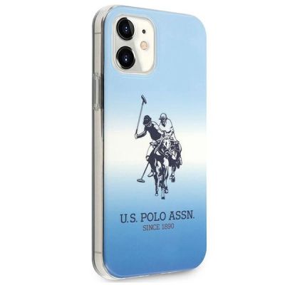4. US Polo Assn. Gradient Pattern Collection iPhone 12 mini Hülle - Blau