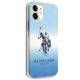 4. US Polo Assn. Gradient Pattern Collection iPhone 12 mini Hülle - Blau