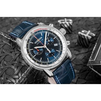 5. ZEPPELIN LZ14 Marine Chronograph Herrenuhr 8888-3 + Box