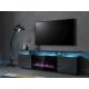 3. EVA-TV-Schrank mit elektrischem Kamin 180x40x52 Graphit/Glanzgraphit