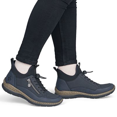 6. Rieker N32G3-14 bequeme, marineblaue, wasserdichte Damenschuhe