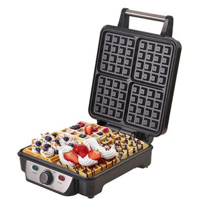 4. CAMRY CR 3025 Waffeleisen (1150W; schwarz)
