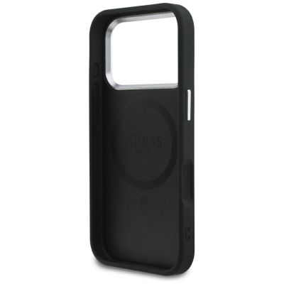 7. Guess Classic Logo MagSafe Hülle für iPhone 17 Pro – Schwarz