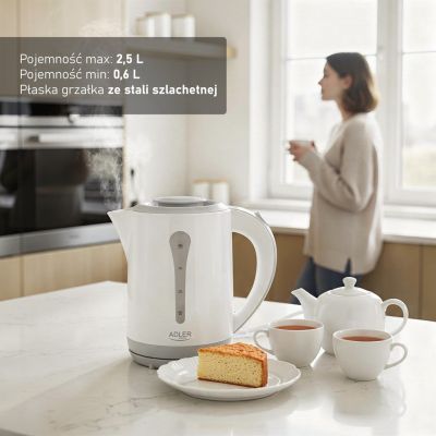 12. Adler AD 1244 Wasserkocher (2200W 2,5l; blau)