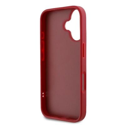 7. Karl Lagerfeld Diagonal Quilted Script Hülle für iPhone 16 – Rot