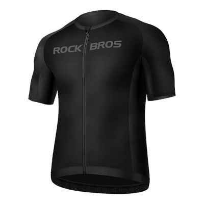 Rockbros 15120002006 Radtrikot mit kurzen Ärmeln, XXXL, Schwarz