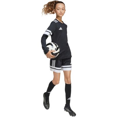 18. adidas Squadra 25 Langarmtrikot für Kinder Schwarz-Weiß JJ0047