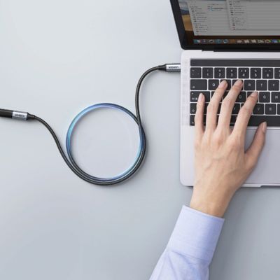 8. Ugreen US372 30205 USB-C – USB-C PD QC-Kabel 100 W 5 A 10 Gbit/s 1 m – Grau