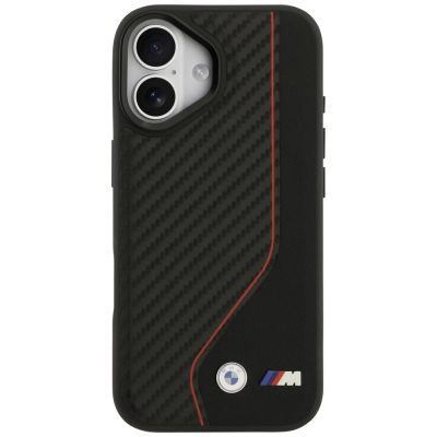 3. BMW M Carbon Line & Logo MagSafe Case für iPhone 17 – Rot