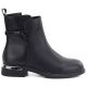 6. Schwarze Damen-Ankle-Boots aus Leder D&A S.Barski MK62-7025