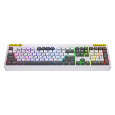 2. Hator Icefall weiße Membran-Gaming-Tastatur (schwarze und weiße Tasten)