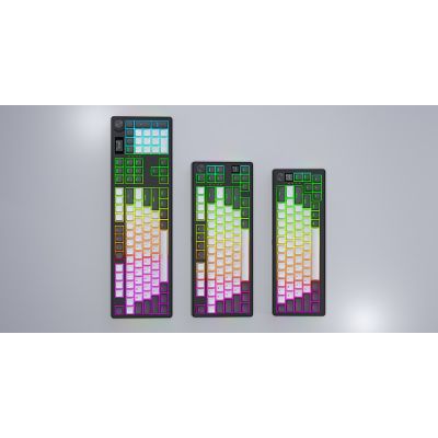 8. HATOR Skyfall Pro Wireless 65 Gaming-Tastatur USB + RF Wireless + Bluetooth QWERTZ US Englisch Schwarz, Grau