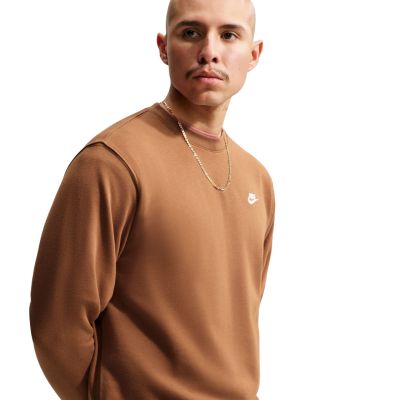 5. Nike Club FT Herren-Sweatshirt Hellbraun FN3888 270