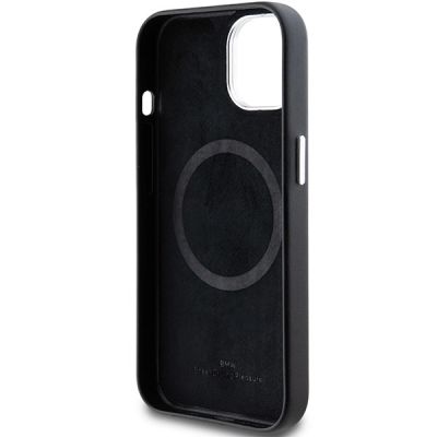 7. BMW Signature Wrapped Metal MagSafe Case für iPhone 15/14/13 – Schwarz