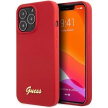 Guess GUHCP13XLSLMGRE iPhone 13 Pro Max 6,7" rot/burgund Hartschale Silikon Vintage Gold Logo