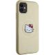 4. Hello Kitty Kitty Head MagSafe-Hülle aus Leder für iPhone 11 / Xr – Gold