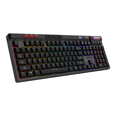3. MSI STRIKE PRO Kabellose Gaming-Tastatur USB + Bluetooth QWERTZ US-Englisch Schwarz