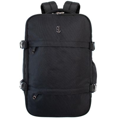 2. Schwarzer Flugzeug-Rucksack mit Laptopfach SEMI LINE