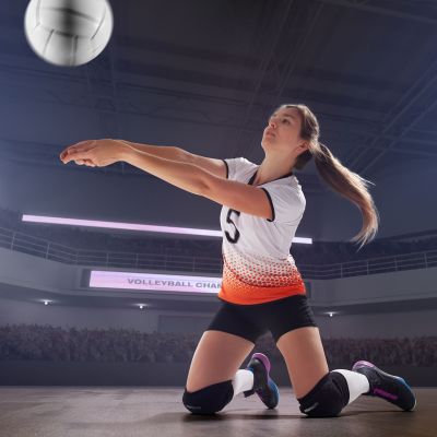 17. Meteor S Volleyball-Knieschoner schwarz