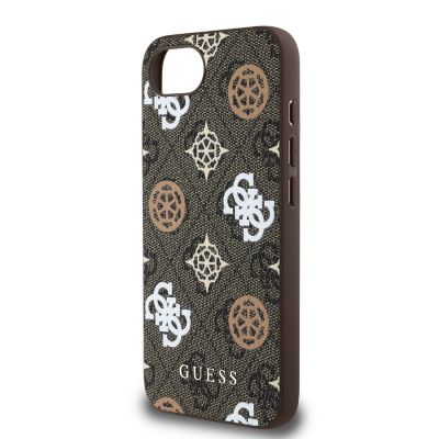 3. Guess PU 4G Peony Case mit MagSafe für iPhone 16e - Braun