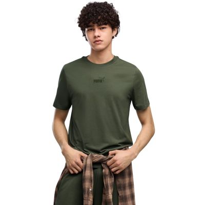 Puma Herren ESS Small No. 1 Logo Centered Tee Dunkelgrün 692912 86