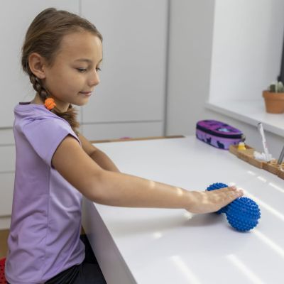 6. Fizjo Stachelrolle für Massage und Rehabilitation Tullo Duoball 15,5 cm rot REF864