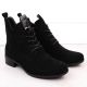 9. Damen-Boots mit Schnürung und Reißverschluss, warm gefüttert, schwarz M.Daszyński SA198-24