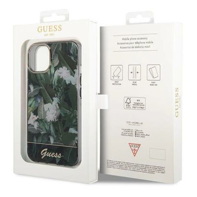 8. Guess Jungle Collection iPhone 14 Hülle - Grün