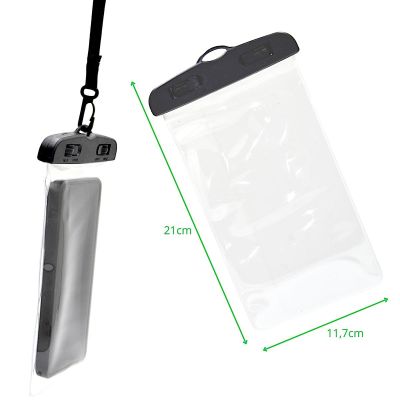 3. WASSERDICHTE HANDYHÜLLE 11X21CM PVC SCHWARZ GRUNDIG