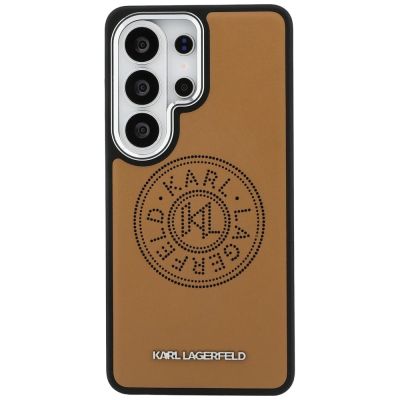 3. Karl Lagerfeld Perforierte KL MagSafe Hülle für Samsung Galaxy S26 Ultra - Braun