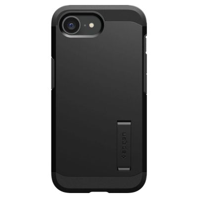 3. Spigen Tough Armor Hülle mit MagSafe für iPhone 16e / 17e mit Ständer – Schwarz