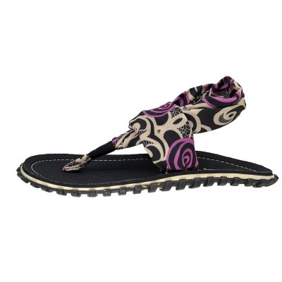 3. Gumbies - Slingback-Flip-Flops für Damen - SCHWARZE WIRBEL