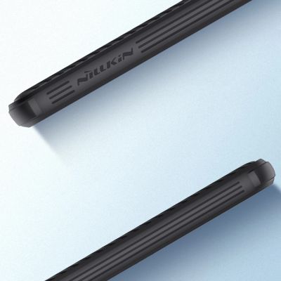16. Nillkin CamShield Pro Case Gepanzerte Gehäuseabdeckung Kameraschutz für Samsung Galaxy A73 Schwarz