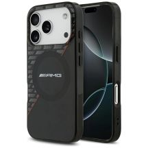 Mercedes AMG IML Doppelschicht-MagSafe-Hülle mit Rautenmuster für iPhone 18 Pro / 17 Pro – Schwarz und Rot