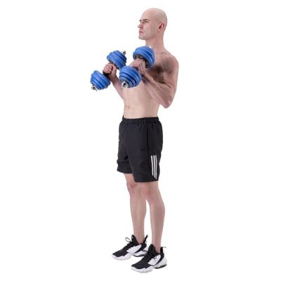 12. HMS SGG30 BAR 2-in-1 Gewichtsset (Langhantel und Kurzhanteln) 30 kg