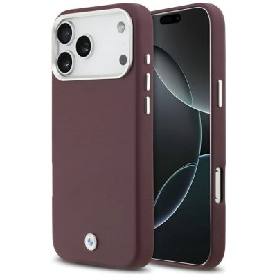 BMW -Logo-Metallhülle mit MagSafe-Funktion für iPhone 17 Pro Max – Rot