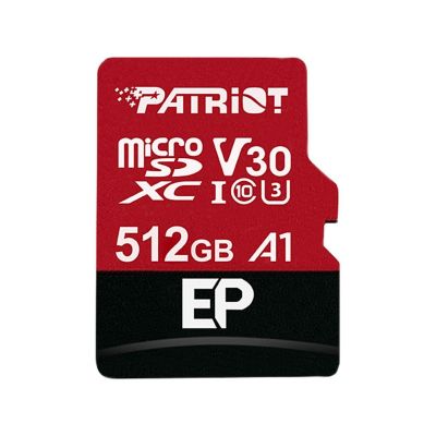 Patriot Memory EP Pro PEF512GEP31MCX Speicherkarte mit Adapter (512 GB; Klasse 10, Klasse A1, Klasse U3, V30; Adapter, Speicherkarte)